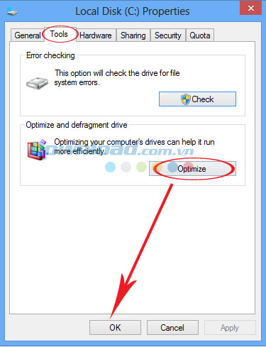 Chọn tools Mẹo để máy tính chạy nhanh hơn