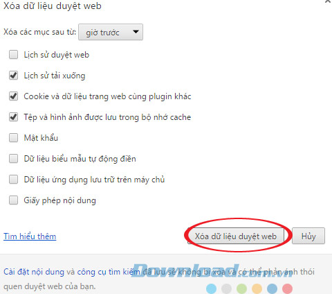 xóa cache trên chrome Cách làm máy tính chạy nhanh hơn