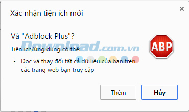 xác nhận cài Cách cài đặt Adblock cho các trình duyệt