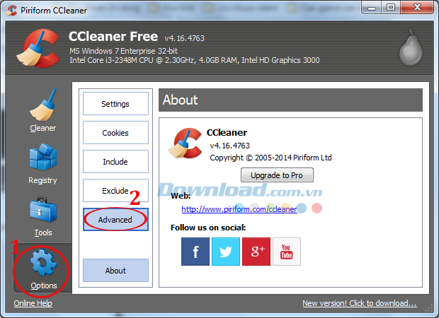 Cách quản lý tiến trình đang chạy bằng CCleaner