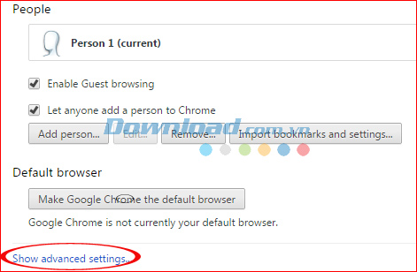 vào cài đặt nâng cao 15 bí mật ít người biết của Chrome