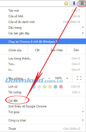 vào cài đặt 15 bí mật ít người biết của Chrome