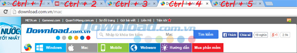 mở tab bằng bàn phím 15 bí mật ít người biết của Chrome