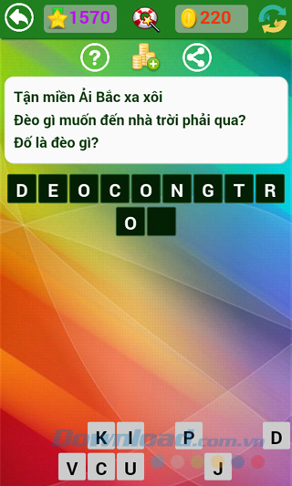 Đáp án đố vui dân gian câu 1570 Đáp án trò chơi Đố vui dân gian - Phần 41