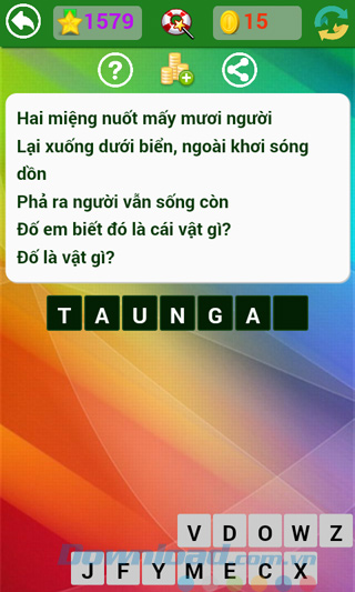 Đáp án đố vui dân gian câu 1579 Đáp án trò chơi Đố vui dân gian - Phần 41