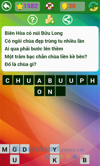 Đáp án đố vui dân gian câu 1582 Đáp án trò chơi Đố vui dân gian - Phần 41