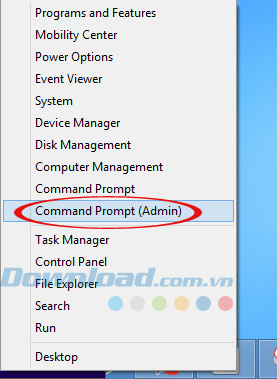 Mở cửa sổ CMD trên Window 8 Cách mở CMD với quyền Administrator trên Windows