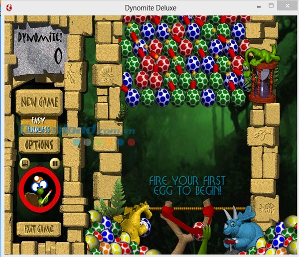 Hướng dẫn cài đặt và chơi game bắn trứng khủng long Dynomite