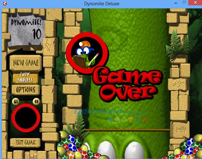 Đây là chế độ chơi mà người chơi có nhCác chế độ chơi trong game bắn trứng khủng long - Dynomiteiệm vụ chủ yếu là ghi điểm thật nhiều, thật nhanh. Bằng cách sử dụng "súng cao su" và bắn những quả trứng cùng màu về phía nhau để phát nổ (ít nhất phải có 3 quả cùng màu chạm vào nhau) và ghi điểm. Số điểm ghi được sẽ xuất hiện ở bảng Dynomite bên cạnh.