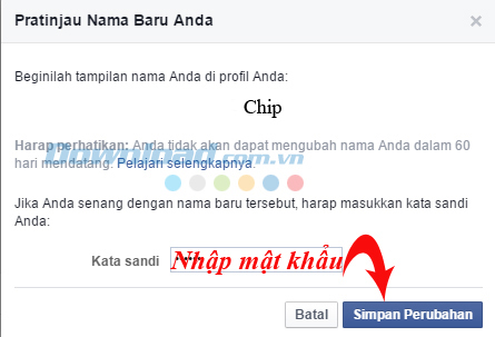 Cách đổi tên Facebook thành một chữ