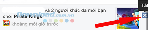 Cách chặn lời mời chơi game Pirate Kings trên Facebook