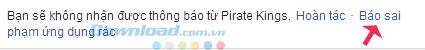 Cách chặn lời mời chơi game Pirate Kings trên Facebook