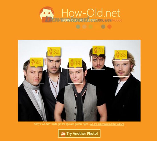 Ứng dụng đoán tuổi của Microsoft