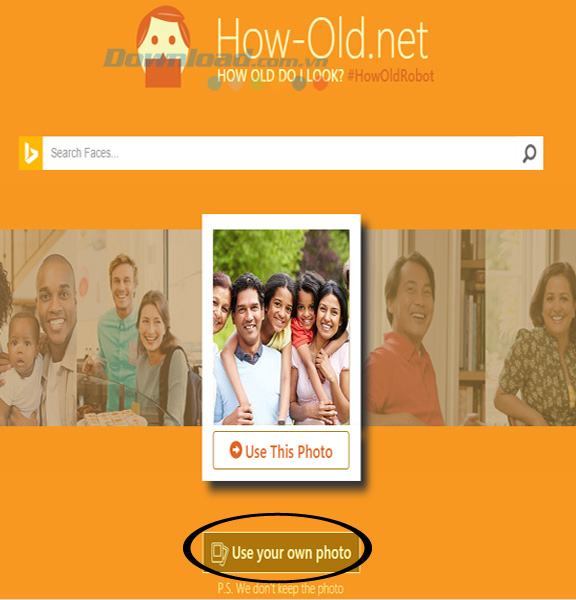 Ứng dụng đoán tuổi của Microsoft