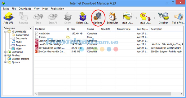 Giao diện chính của IDM Cách tăng tốc Internet Download Manager hiệu quả nhất