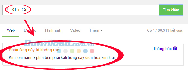 Cách giải bài tập Hóa với Cốc Cốc thật hiệu quả