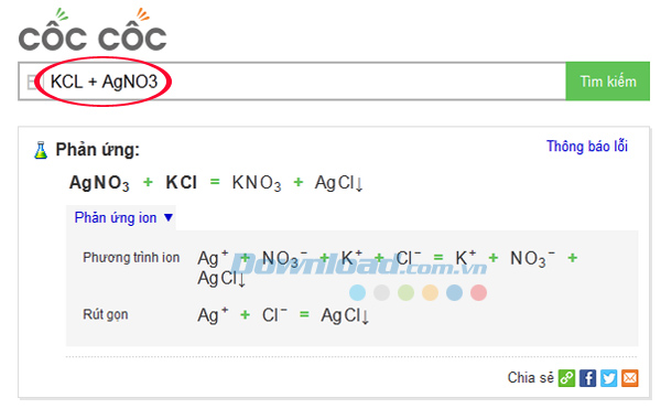 Cách giải bài tập Hóa với Cốc Cốc thật hiệu quả