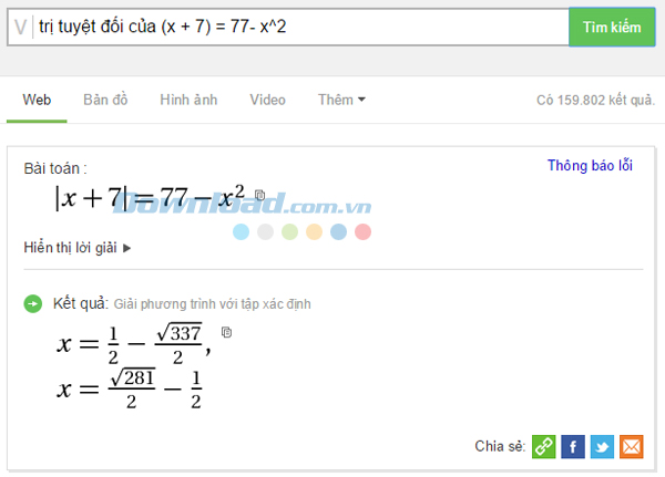 Có thể không cần nhập dấu "tuyệt đối" Cách dùng Cốc Cốc để giải Toán cực nhanh