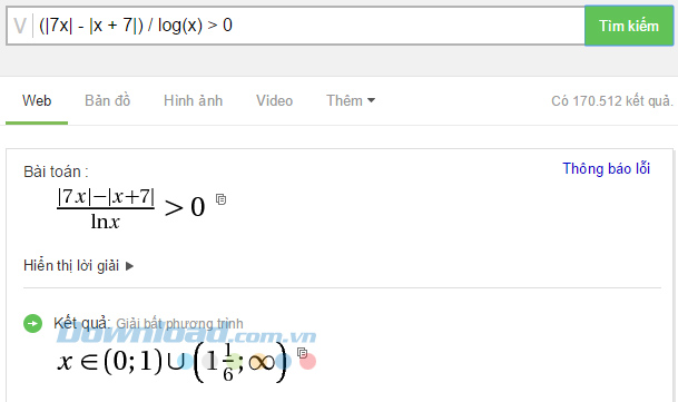 Cách dùng Cốc Cốc để giải Toán cực nhanh