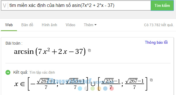 Cách dùng Cốc Cốc để giải Toán cực nhanh