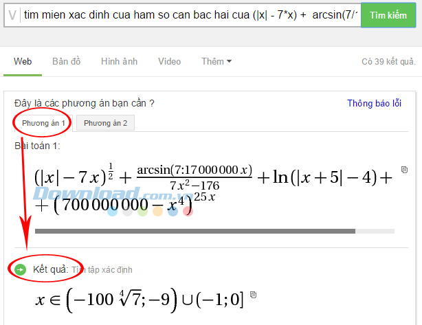 Cách dùng Cốc Cốc để giải Toán cực nhanh