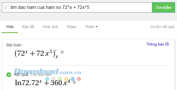 Cách dùng Cốc Cốc để giải Toán cực nhanh