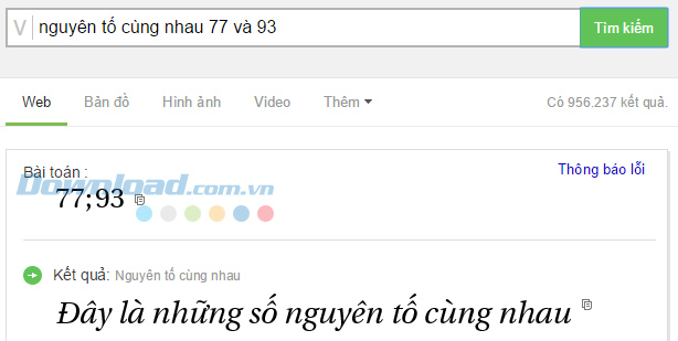 Cách dùng Cốc Cốc để giải Toán cực nhanh