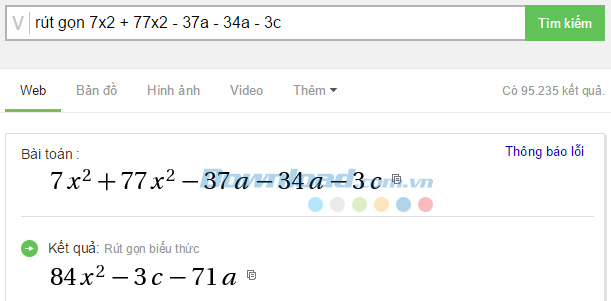 Cách dùng Cốc Cốc để giải Toán cực nhanh