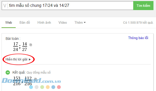 Cách dùng Cốc Cốc để giải Toán cực nhanh