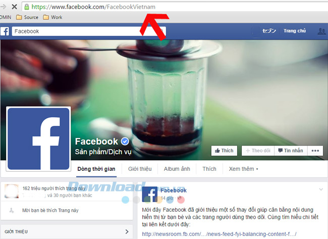 Hướng dẫn xem Fanpage của Facebook bản Việt Nam