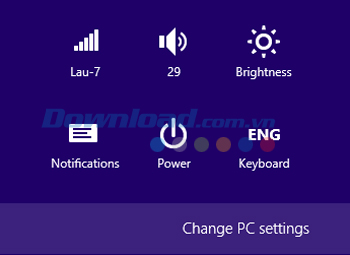 Chọn Change PC settings Những cách xóa bỏ phần mềm và ứng dụng trên Windows 8 hiệu quả nhất