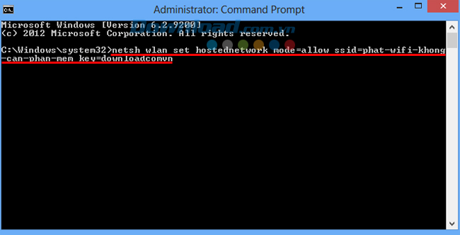 Nhập lệnh tạo wifi mới Thủ thuật phát wifi trên windows 7, 8 không cần dùng phần mềm