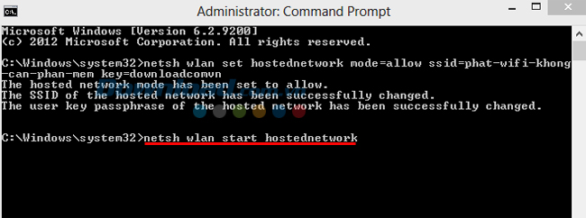 lệnh chia sẻ internet Thủ thuật phát wifi trên windows 7, 8 không cần dùng phần mềm