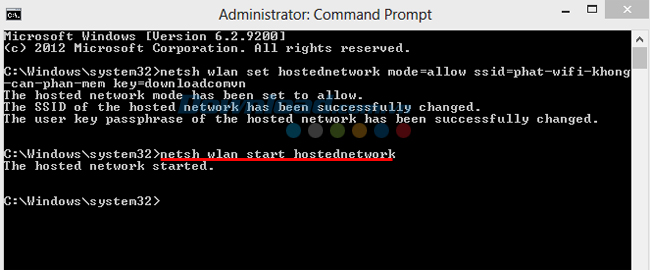 Thông báo thành công Thủ thuật phát wifi trên windows 7, 8 không cần dùng phần mềm