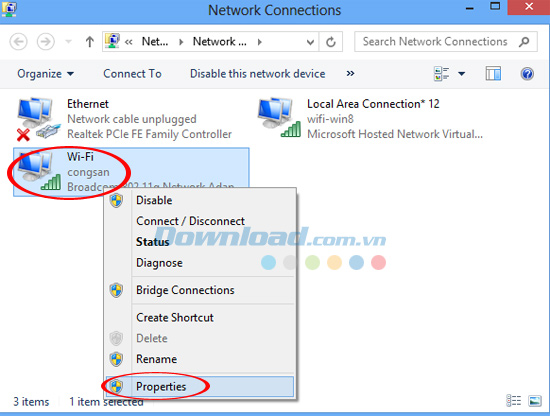 Chuột phải Thủ thuật phát wifi trên windows 7, 8 không cần dùng phần mềm