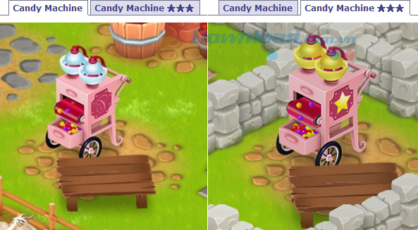 Cách sử dụng máy làm kẹo trong game Hay day