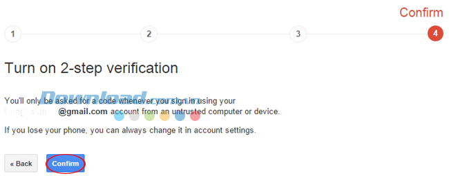Bước 4 Cách tạo bảo mật 2 bước cho Google Mail