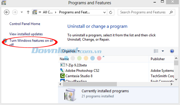 Turn windows features on or off Cách gỡ bỏ hoàn toàn Internet Explorer trên máy tính