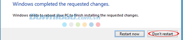 Khởi động lại máy Cách gỡ bỏ hoàn toàn Internet Explorer trên máy tính