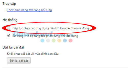 Bỏ chạy nền Khắc phục lỗi Chrome sử dụng quá nhiều RAM