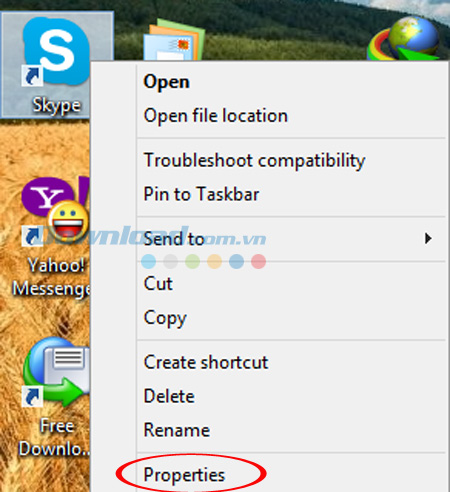 Properties Khắc phục lỗi "Skype has stoppped working" hiệu quả nhất