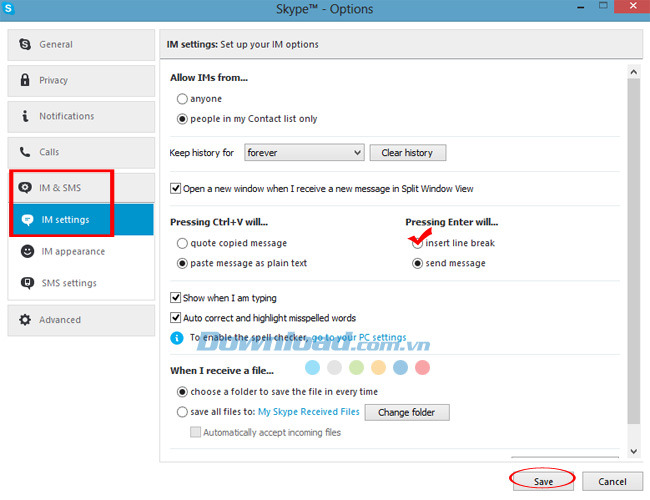 chỉnh sửa cài đặt Những điều cần biết về Skype - Phần 4