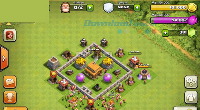 Cách đặt súng phòng thủ trong game Clash Of Clans