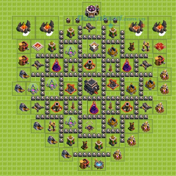 Cách đặt súng phòng thủ trong game Clash Of Clans