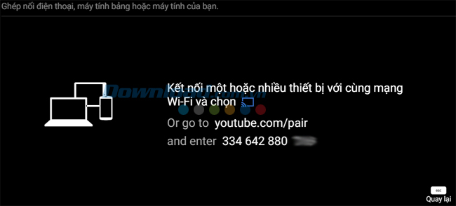 Cách dùng điện thoại điều khiển Youtube trên máy tính