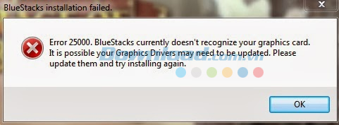 Hướng dẫn sửa lỗi 25000 trên Bluestack nhanh nhất