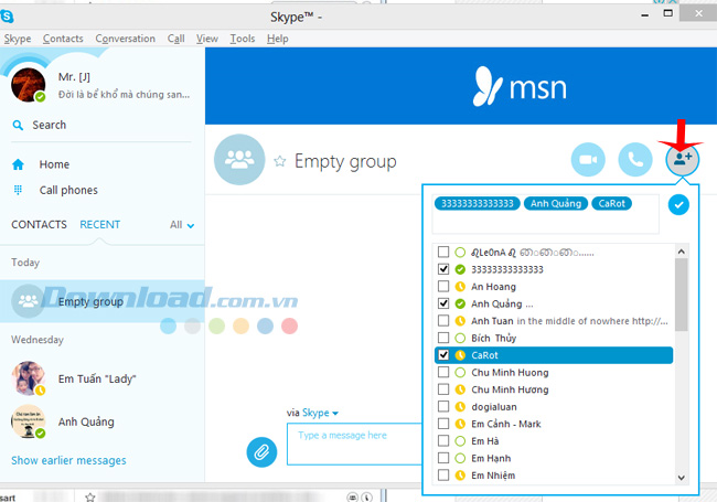 Cách thực hiện cuộc gọi nhóm trong Skype