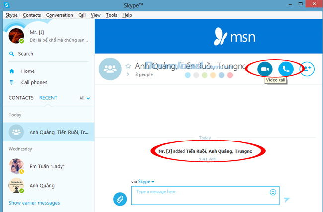Cách thực hiện cuộc gọi nhóm trong Skype