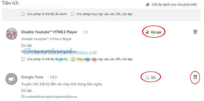 Bỏ các tiện ích không còn dùng tới Cách tăng tốc duyệt web trên trình duyệt Chrome