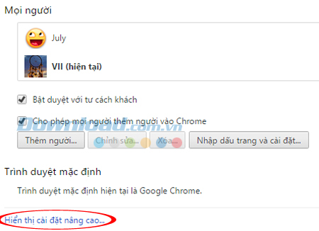 Hiển thị cài đặt nâng cao Cách tăng tốc duyệt web trên trình duyệt Chrome